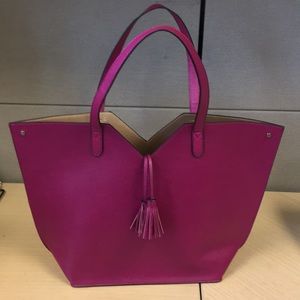 Neiman Marcus Magenta tote bag & cosmetic bag